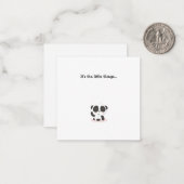 Little Panda Bear Mini Danke Note Card Mitteilungskarte (Vorderseite/Rückseite Beispiel)