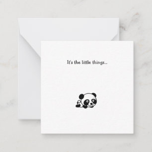 Little Panda Bear Mini Danke Note Card Mitteilungskarte
