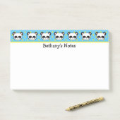Little Panda Bears Personalisiert Post-it Klebezettel (Auf Schreibtisch)