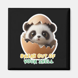 Little Panda@break aus Ihrer Muschel Aufkleber Magnet