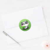 Little Panda Cub Runder Aufkleber (Umschlag)