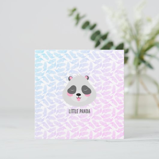 Little Panda Flat Card (Stehend Vorderseite)