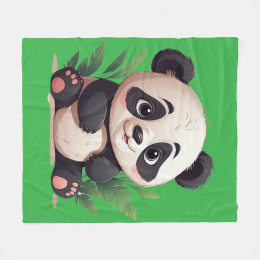 Little Panda Fleecedecke (Vorderseite (Horizontal))