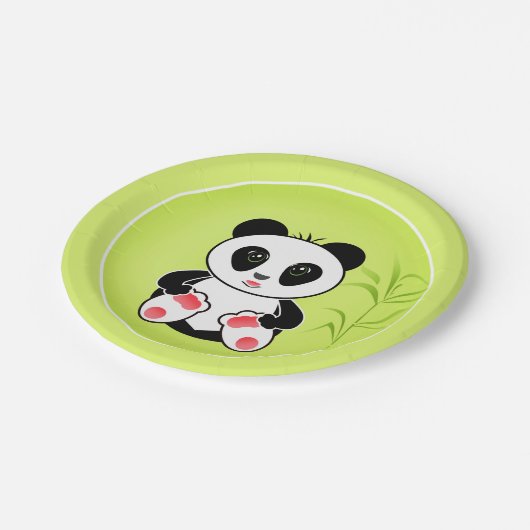Little Panda Pappteller (Schrägansicht)