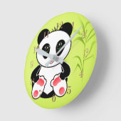 Little Panda Runde Wanduhr (Winkel)
