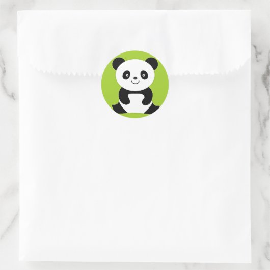 Little Panda Runder Aufkleber (Tasche)