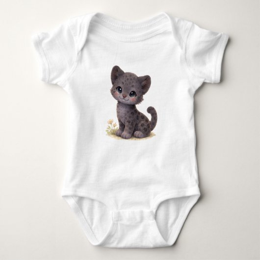 🖤 LITTLE PANTHER BABY BODYSUIT BABY STRAMPLER (Vorderseite)