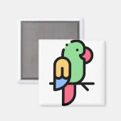 Little Parrot Magnet (Vorderseite/Rückseite)