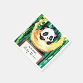 Little Pastel Enchanted Panda Baby Shower Serviette (Ecke)