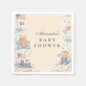 Little Patriot Welcome Baby Shower Serviette (Vorderseite)