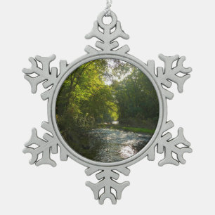 Little Patuxent River von Savage Park Schneeflocken Zinn-Ornament