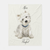Little Pawfect Westie Fleecedecke (Vorderseite)