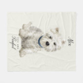 Little Pawfect Westie Fleecedecke (Vorderseite (Horizontal))