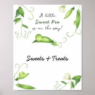 Little Pea - Süßigkeiten und Leckereien Babydusche Poster
