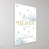 Little Peace Heaven Blue Boy Baby Dusche Empfang Foliendrucke (Ablage )