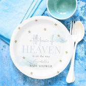 Little Peace of Heaven Blue Boy Baby Shower Pappteller