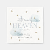 Little Peace of Heaven Blue Boy Baby Shower Serviette (Vorderseite)