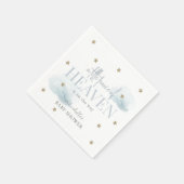 Little Peace of Heaven Blue Boy Baby Shower Serviette (Ecke)