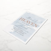 Little Peace of Heaven Blue Sky Boy Baby Shower Folieneinladung (Gedreht)