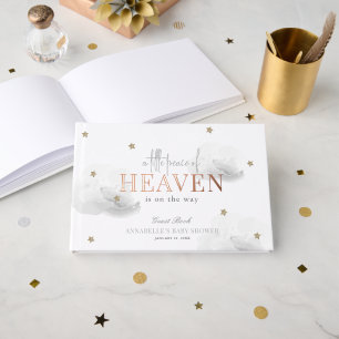 Little Peace of Heaven Gray Cloud Baby Shower Gästebuch