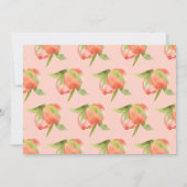 Little Peach Baby Girl 1. Geburtstag Party Einladung (Rückseite)