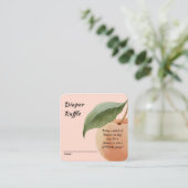 Little Peach Diaper Raffle Enclosure Card Begleitkarte (Stehend Vorderseite)