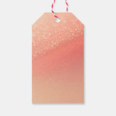 Little Peach Floral Baby Shower Geschenkanhänger (Rückseite)