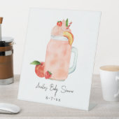 Little Peach Fruit Smoothie Girl Babydusche Sockelschild (In Situ)