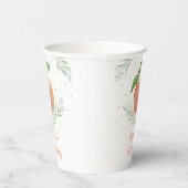 Little Peach Gold Floral Geburtstag Pappbecher (Rechts)