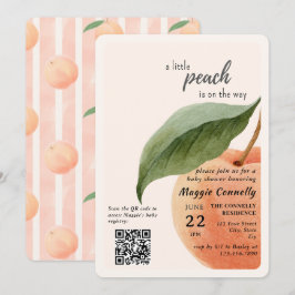 Little Peach is on the Way Baby Shower Invitation Einladung
