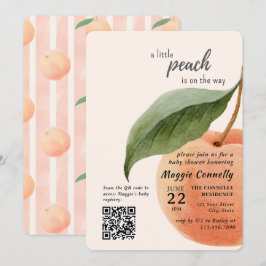 Little Peach is on the Way Baby Shower Invitation Einladung