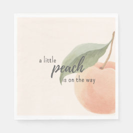 Little Peach is on the Way Baby Shower  Serviette