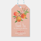Little Peach Is On The Way Baby Shower Thank You Geschenkanhänger (Vorderseite)