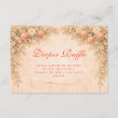 Little Peach on the Way Diapper Raffle Begleitkarte (Vorderseite)