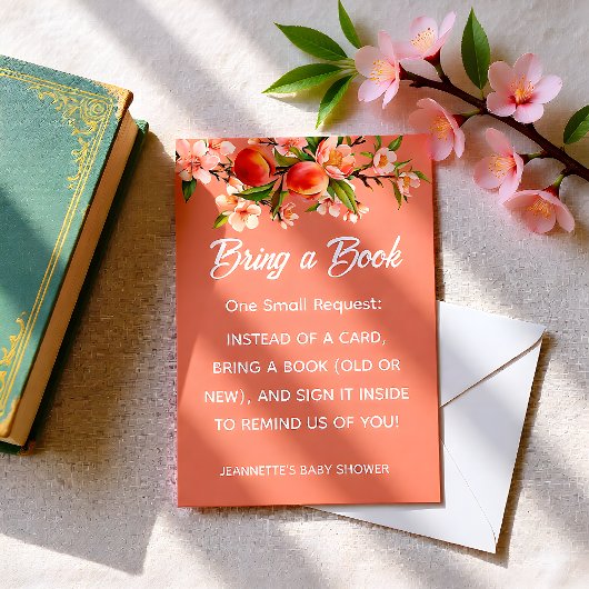 Little Peach Orchard Baby Shower Begleitkarte