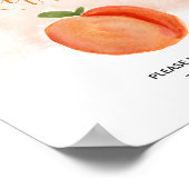 Little Peach Summer Diaper Raffle Sign Poster (Ecke)