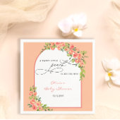 Little Peach Watercolor Napkins Serviette
