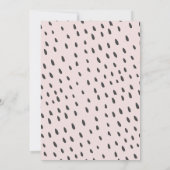 Little Peach Watercolor White Baby Dusche Einladung (Rückseite)