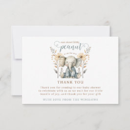 Little Peanut Baby Elephant Baby Dusche Vielen Dan Dankeskarte