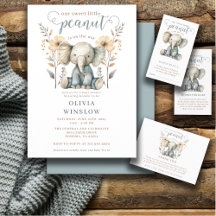 Little Peanut Baby Elephant Blue Baby Dusche