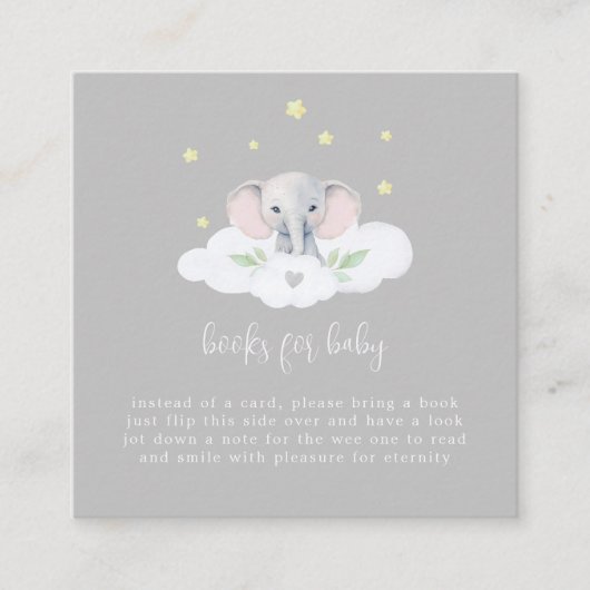 Little Peanut Baby Shower Books for Baby Gray Begleitkarte (Vorderseite)