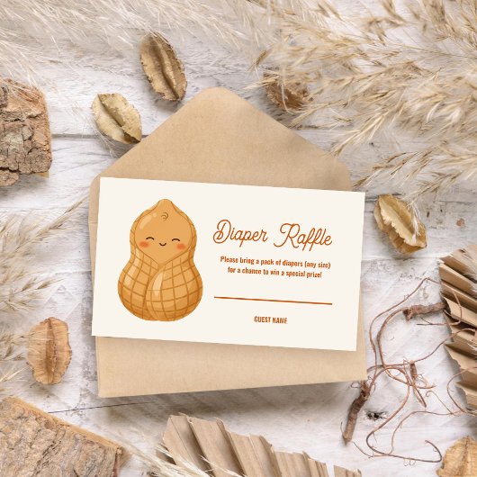 Little Peanut Baby Shower Diaper Raffle Tickets Begleitkarte