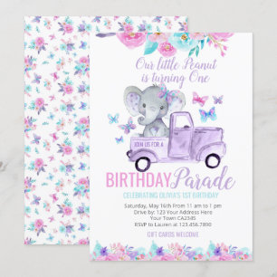 Little Peanut Birthday Parade Einladung