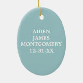 Little Peanut (blau) Keramikornament (Hinten)