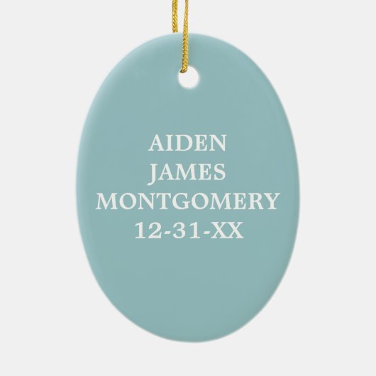 Little Peanut (blau) Keramikornament (Hinten)