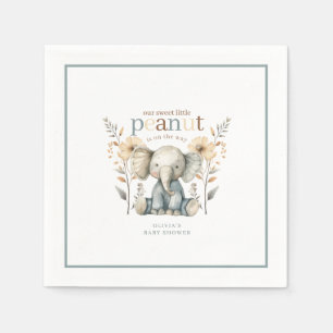 Little Peanut Blue Baby Elephant Paper Serviette