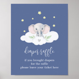 Little Peanut Blue Boy Baby Duschkabine Windelwann Poster