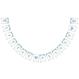 Little Peanut Boy Blue Elephant Dusche Sprinkle Wimpelkette