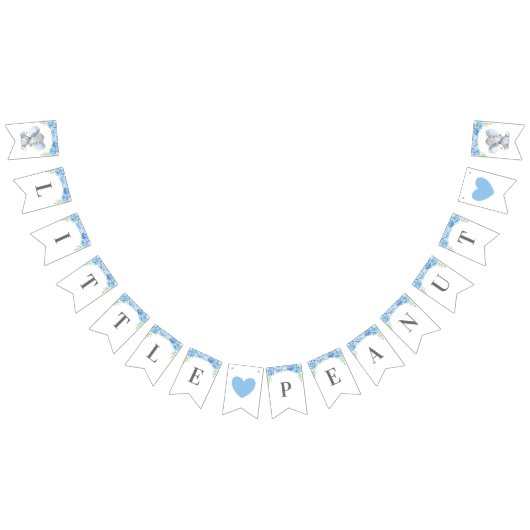 Little Peanut Boy Blue Elephant Dusche Sprinkle Wimpelkette (Alle)