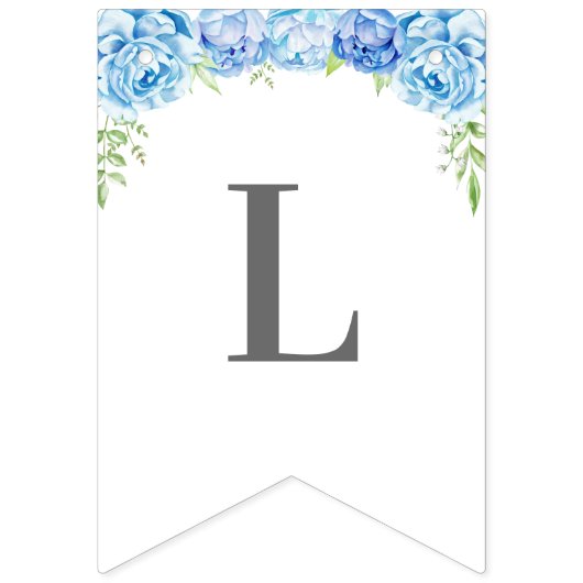 Little Peanut Boy Blue Elephant Dusche Sprinkle Wimpelkette (Zweite Fahne)